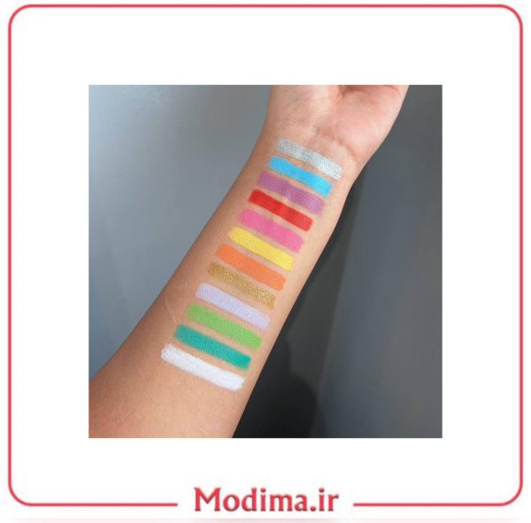 توضیحات مداد چشم رنگی شمعی 12 رنگ 