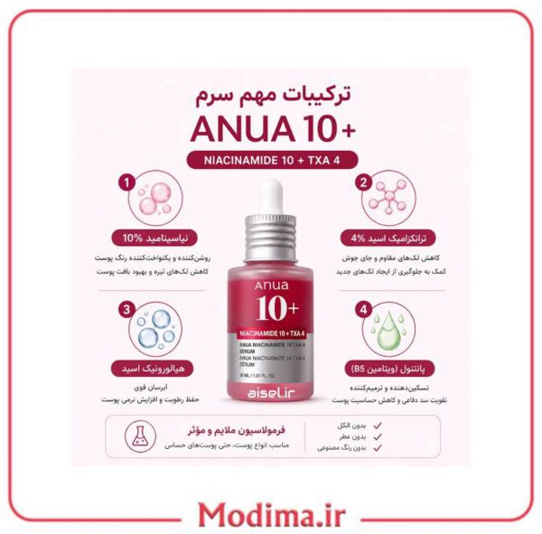سرم ضد لک نیاسینامید +10 انوا Anua